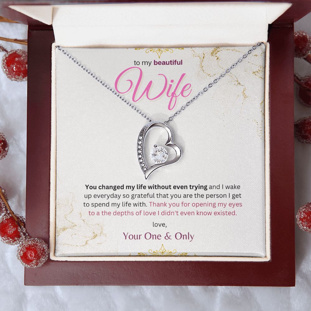 Forever Love Necklace (White and Yellow Gold Variants)