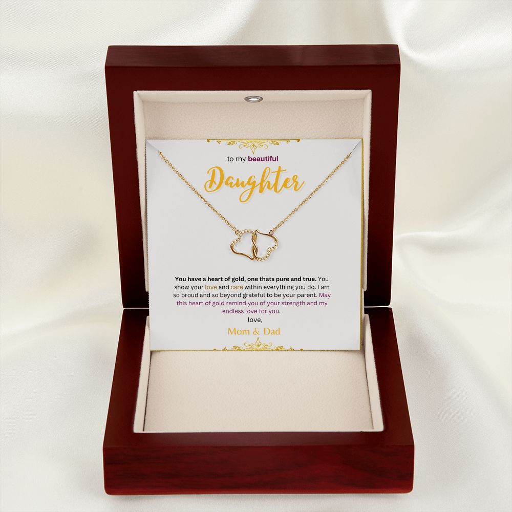 Everlasting Love Gold Hearts Necklace