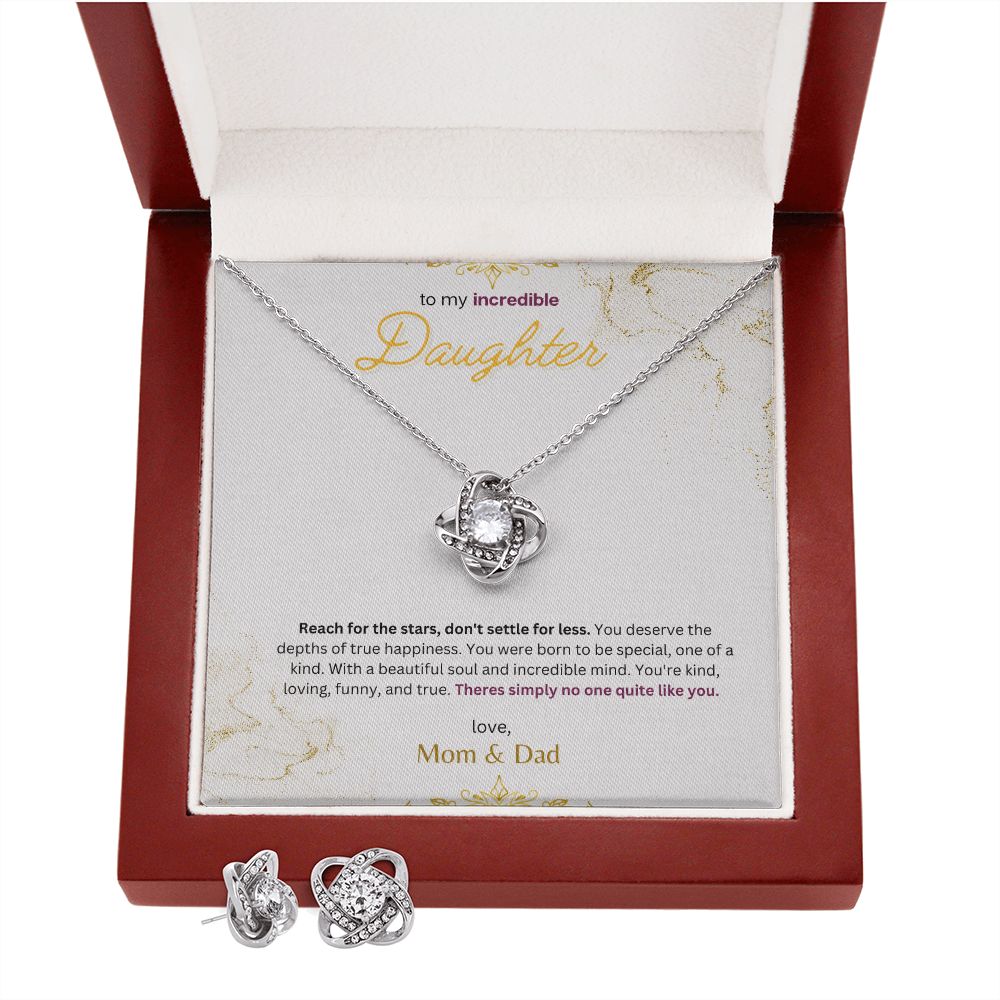 Love Knot Earrings and Necklace Set
