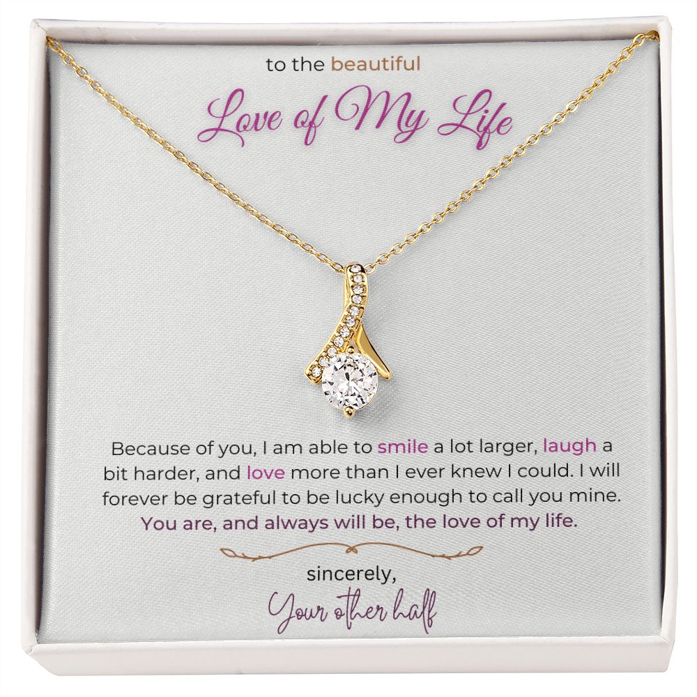Timeless Drop Necklace (white and yellow gold)