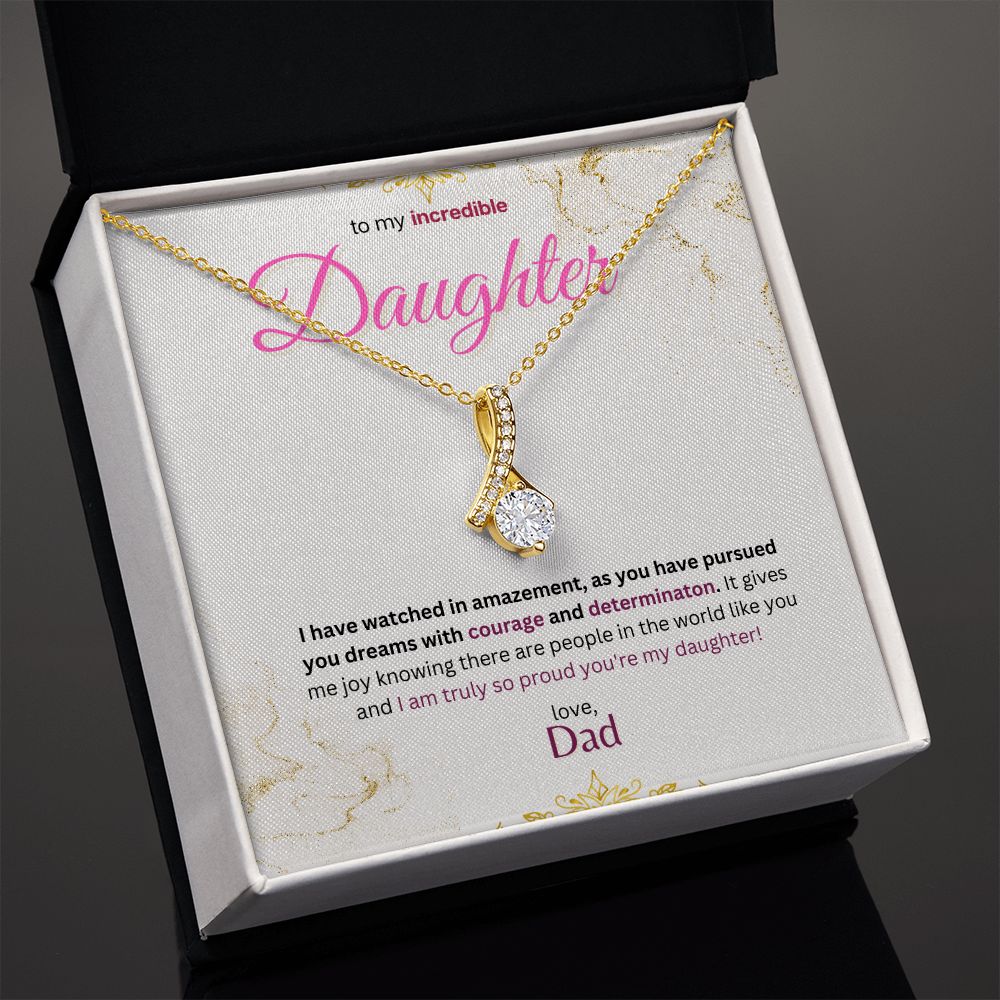Timeless drop Necklace (Yellow & White Gold)