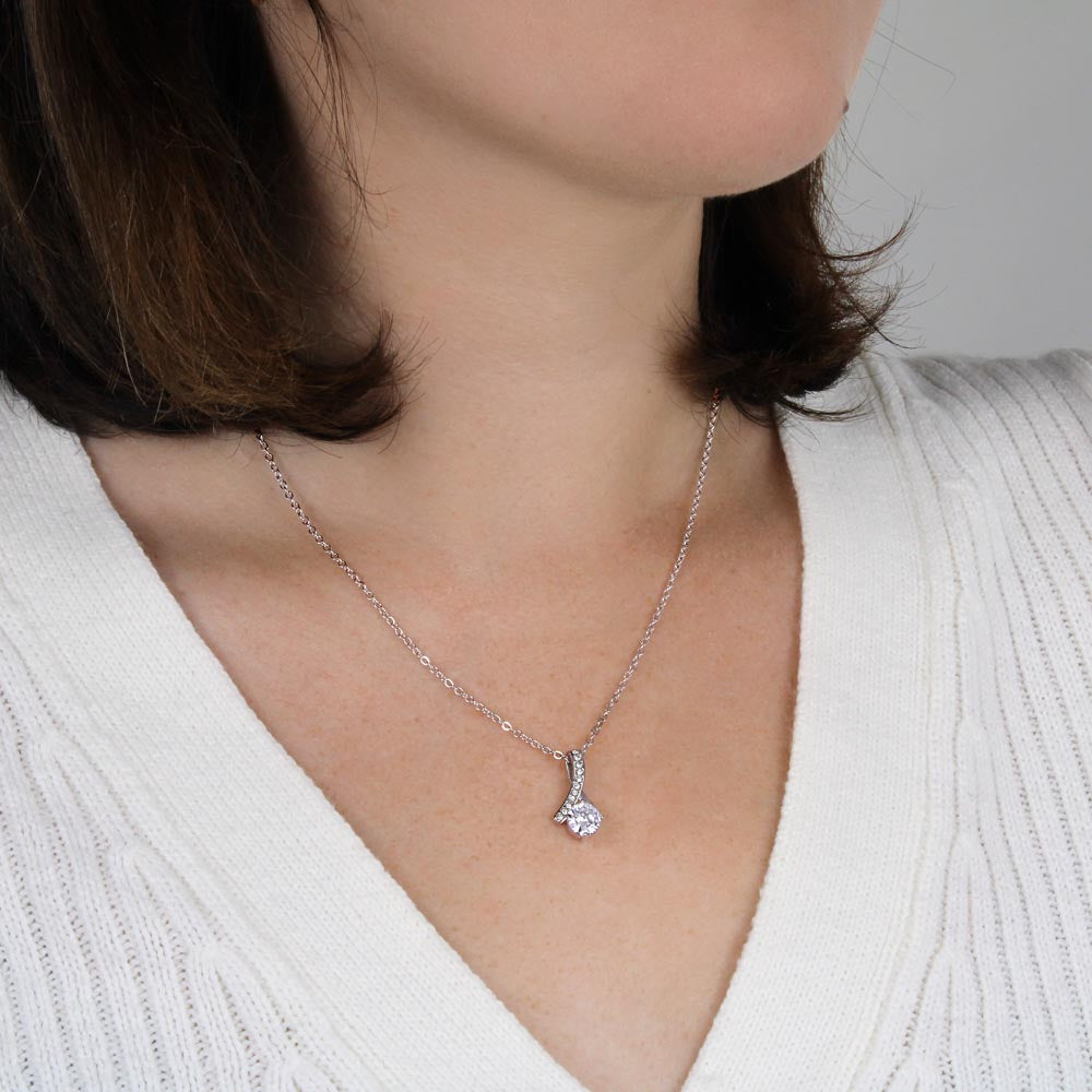 Timeless Drop necklace (White & Yellow gold Variants)
