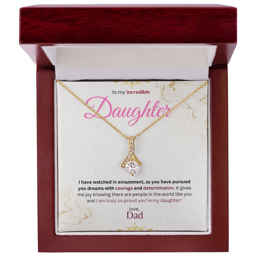 Timeless drop Necklace (Yellow & White Gold)