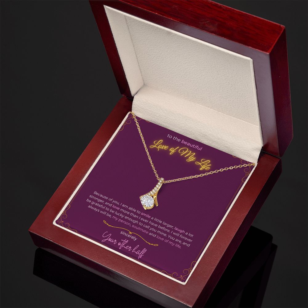 Timeless Drop Necklace (White & Yellow Gold Variants)