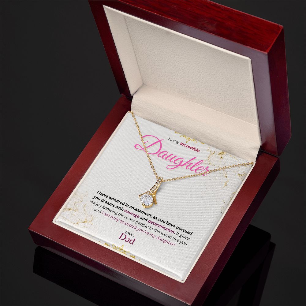 Timeless drop Necklace (Yellow & White Gold)