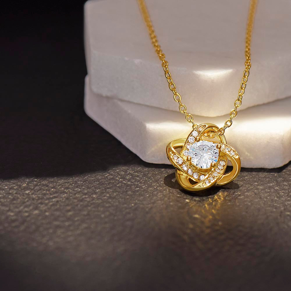 Love Knot Necklace (yellow and white gold)