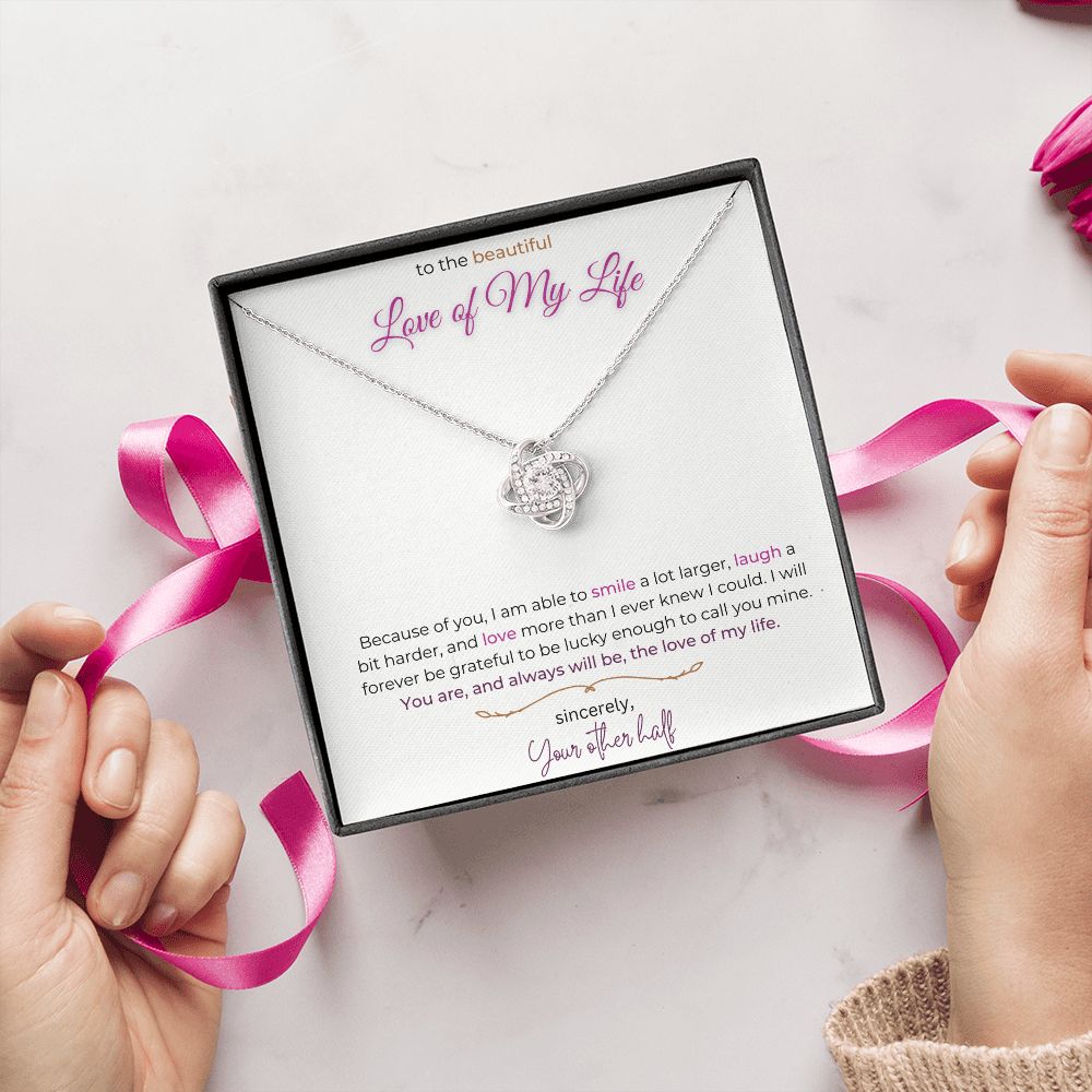Love Knot Necklace (yellow and white gold)