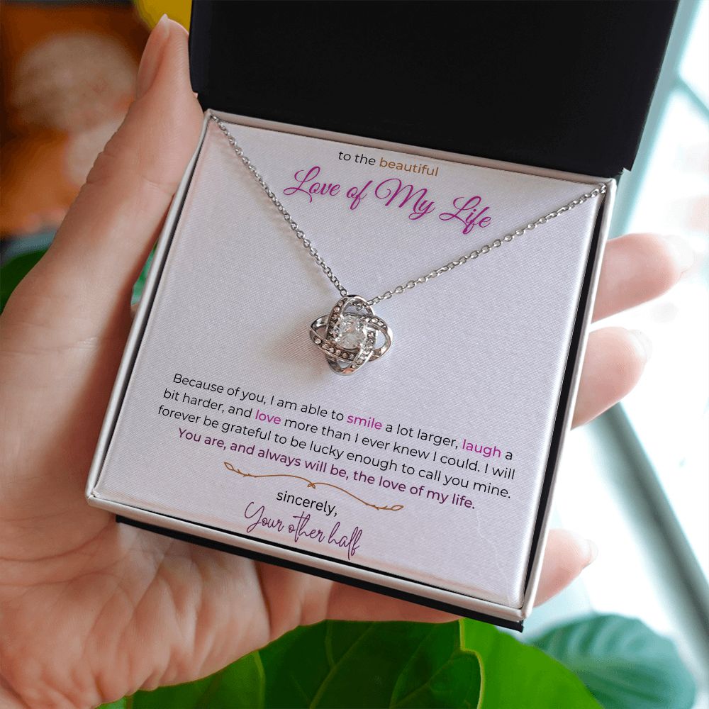 Love Knot Necklace (yellow and white gold)