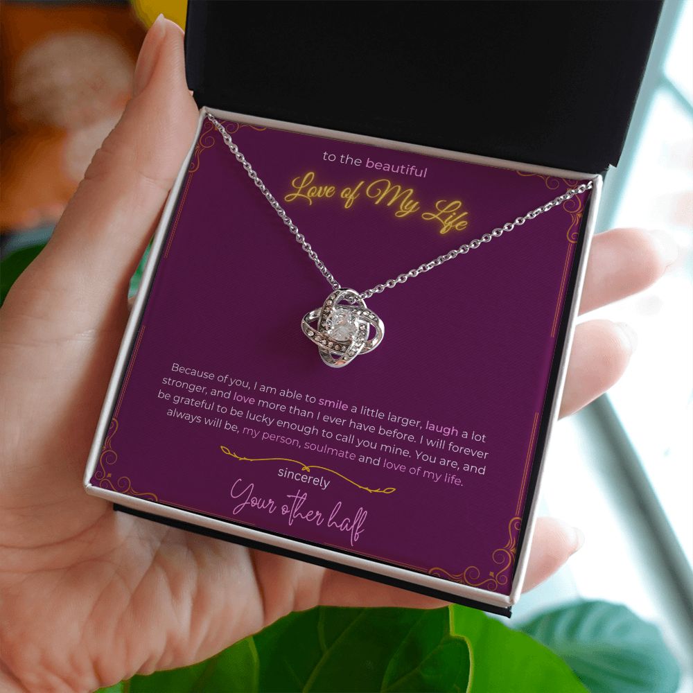 Love Knot Necklace (yellow and white gold)