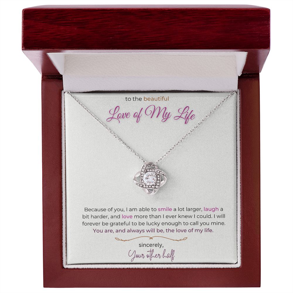 Love Knot Necklace (yellow and white gold)
