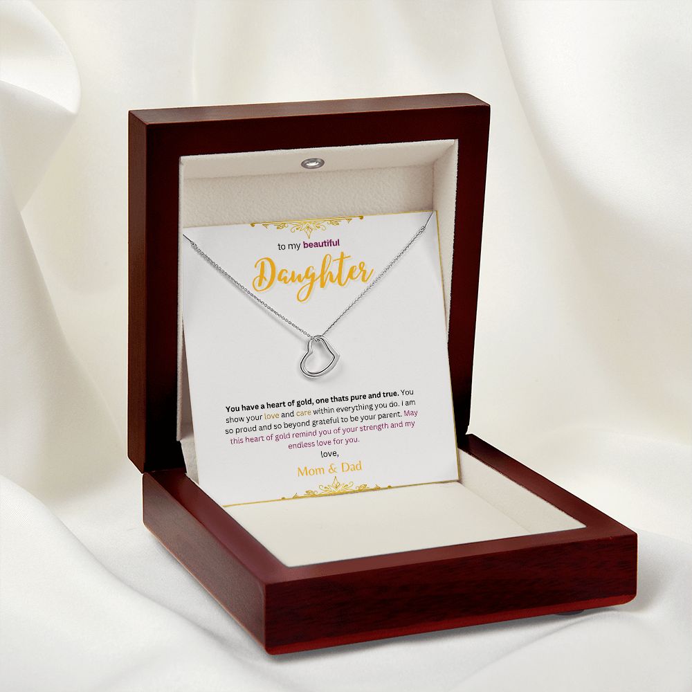 Heart Necklace (White and Yellow Gold)