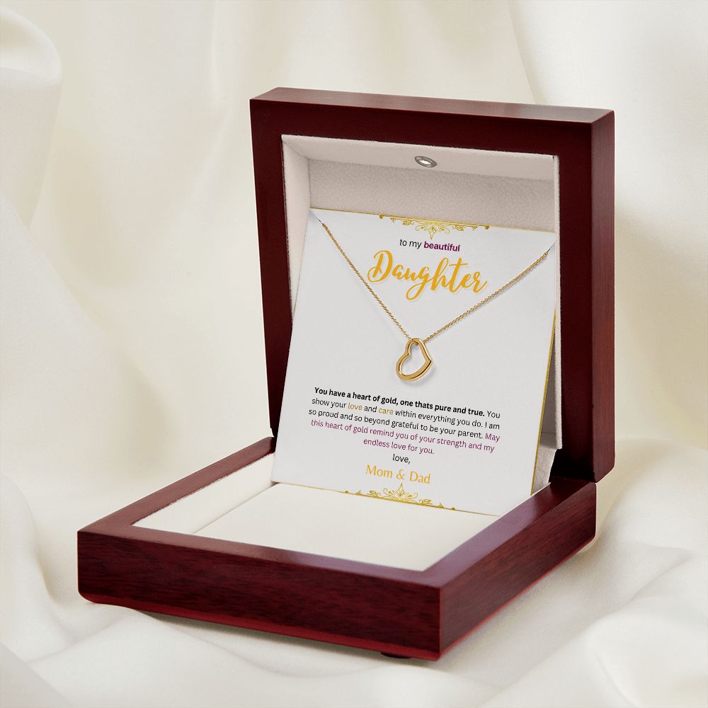 Heart Necklace (White and Yellow Gold)