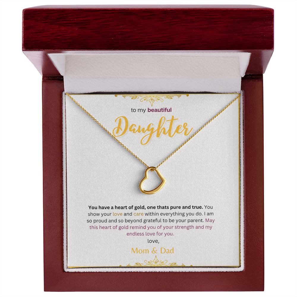 Heart Necklace (White and Yellow Gold)