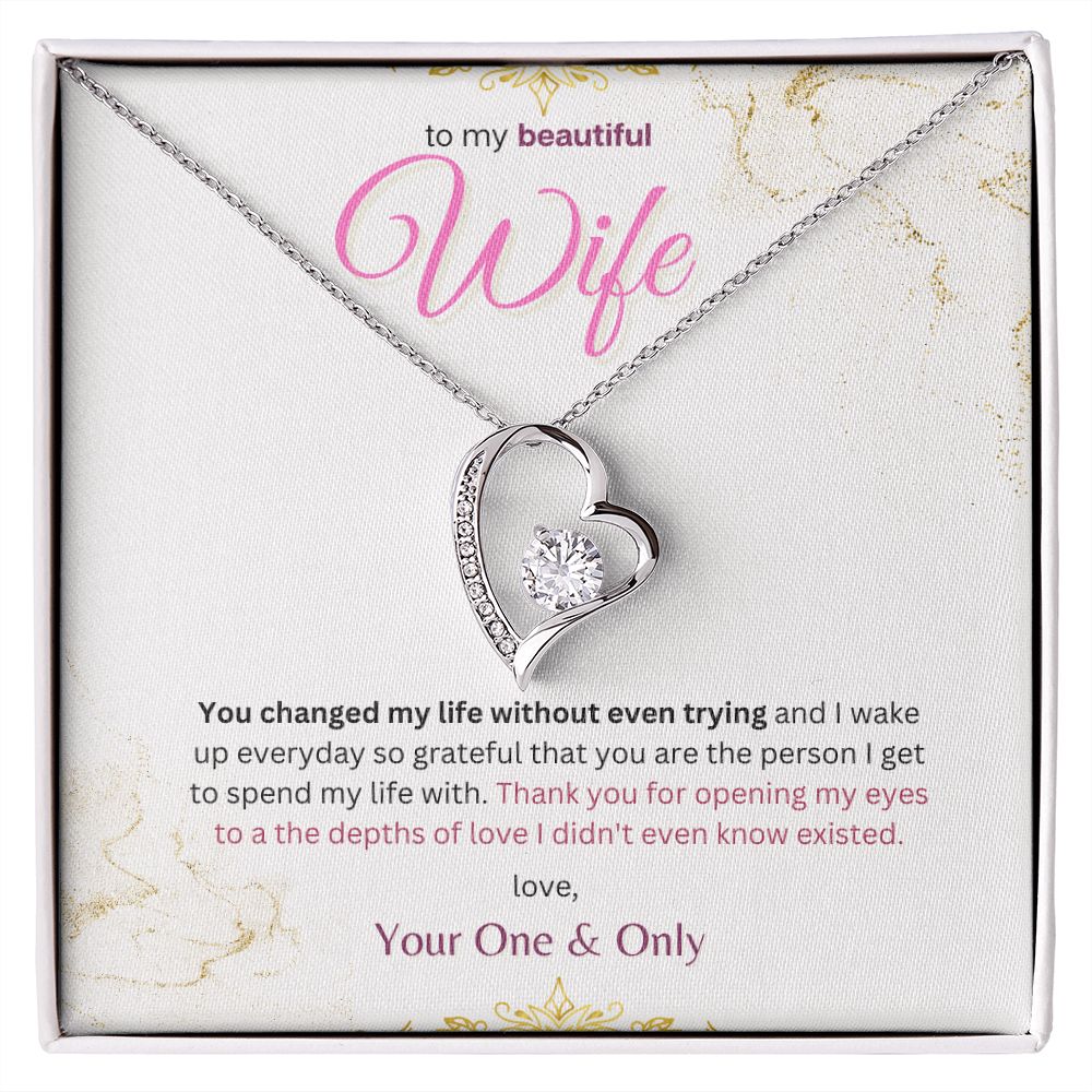 Forever Love Necklace (White and Yellow Gold Variants)