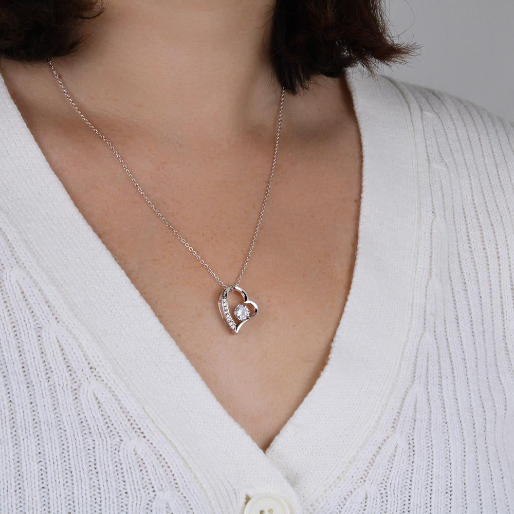 Heart Love Necklace/Forever Love Necklace (White & Yellow Gold Variant)