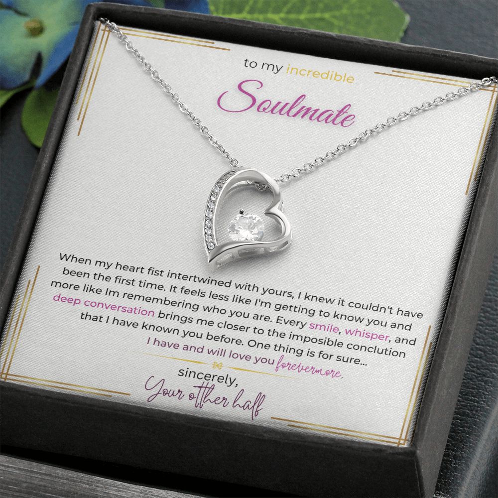 Forever Love Necklace (silver and yellow gold)