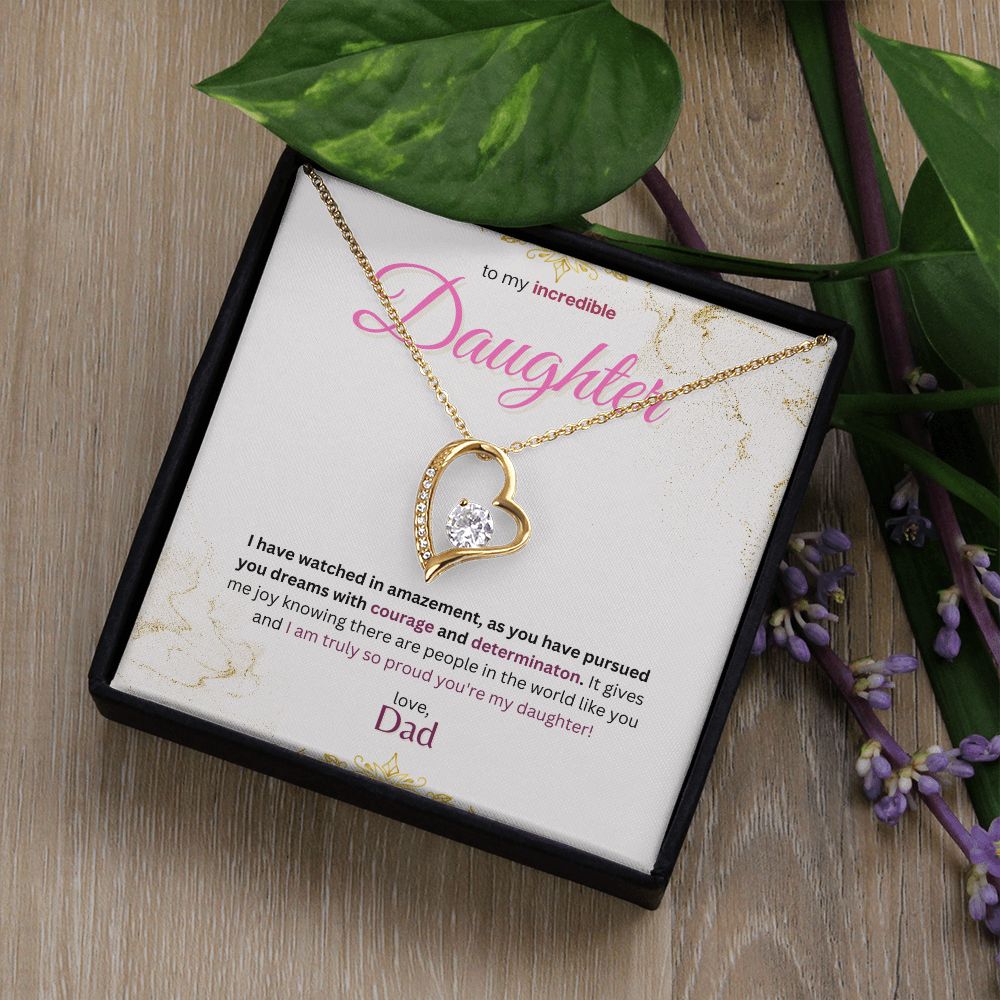 Heart Love Necklace/Forever Love Necklace (White & Yellow Gold Variant)
