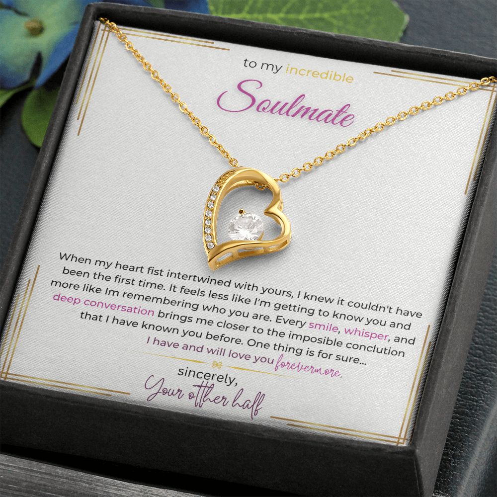 Forever Love Necklace (silver and yellow gold)