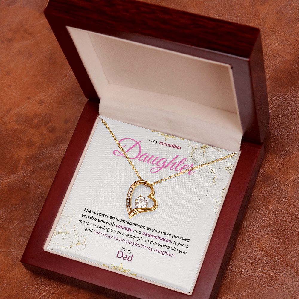 Heart Love Necklace/Forever Love Necklace (White & Yellow Gold Variant)