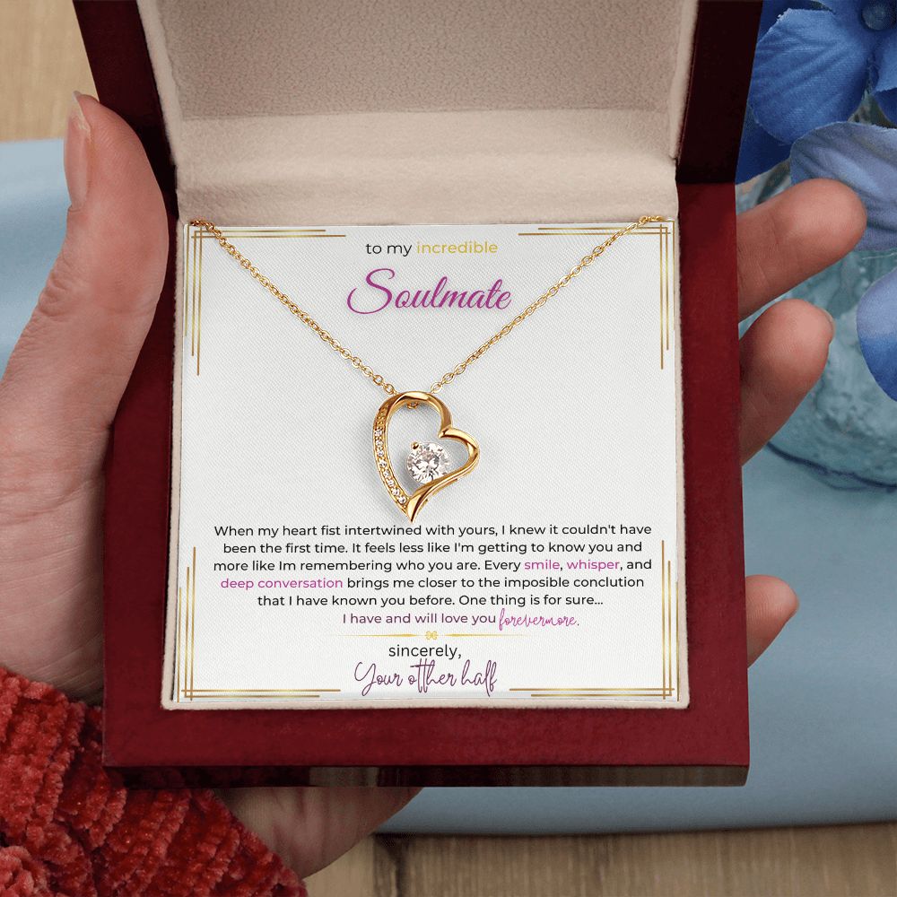 Forever Love Necklace (silver and yellow gold)
