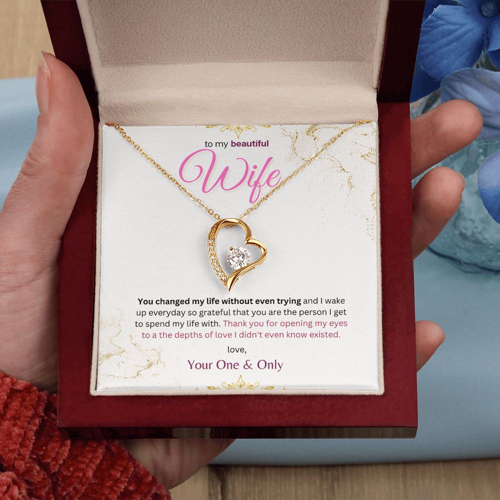 Forever Love Necklace (White and Yellow Gold Variants)