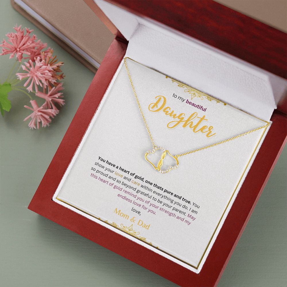 Everlasting Love Gold Hearts Necklace