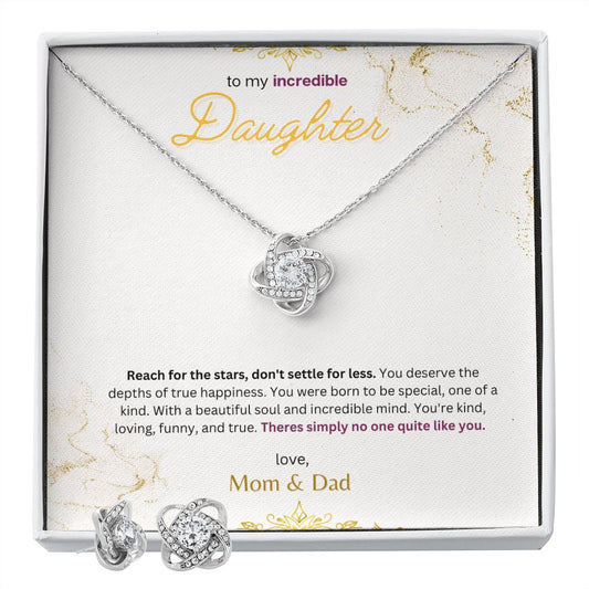 Love Knot Earrings and Necklace Set