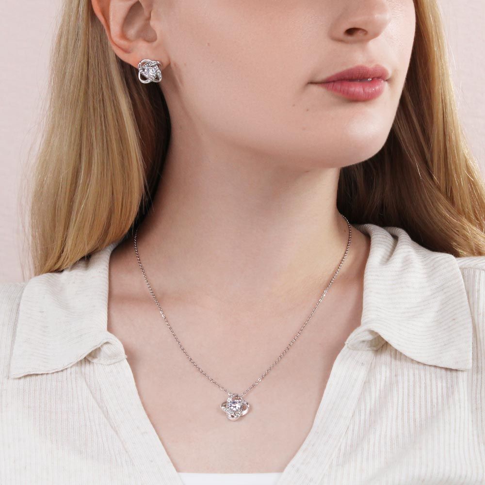 Love Knot Earrings and Necklace Set