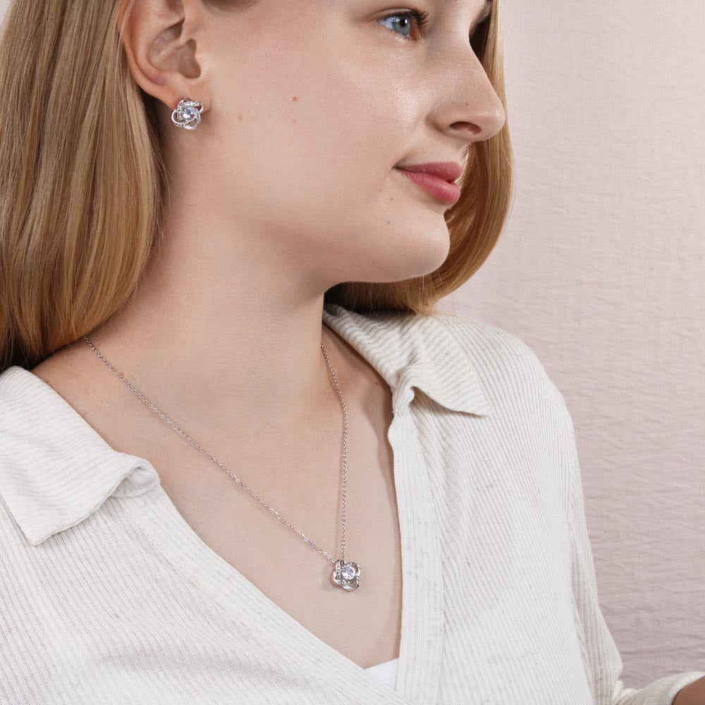 Love Knot Earrings and Necklace Set