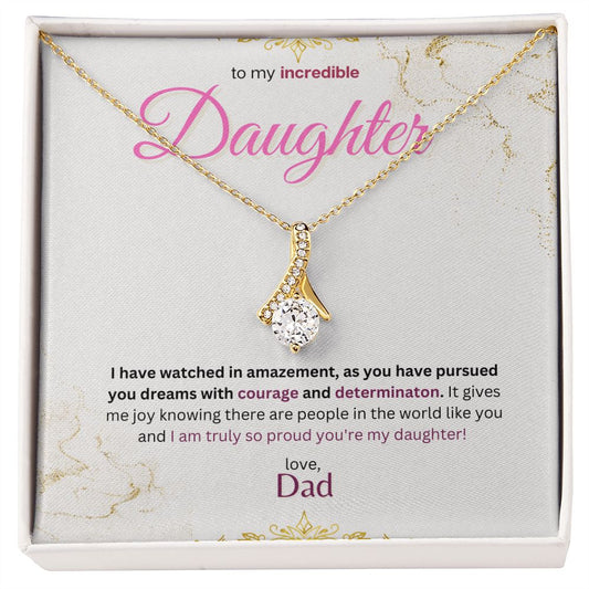 Timeless drop Necklace (Yellow & White Gold)