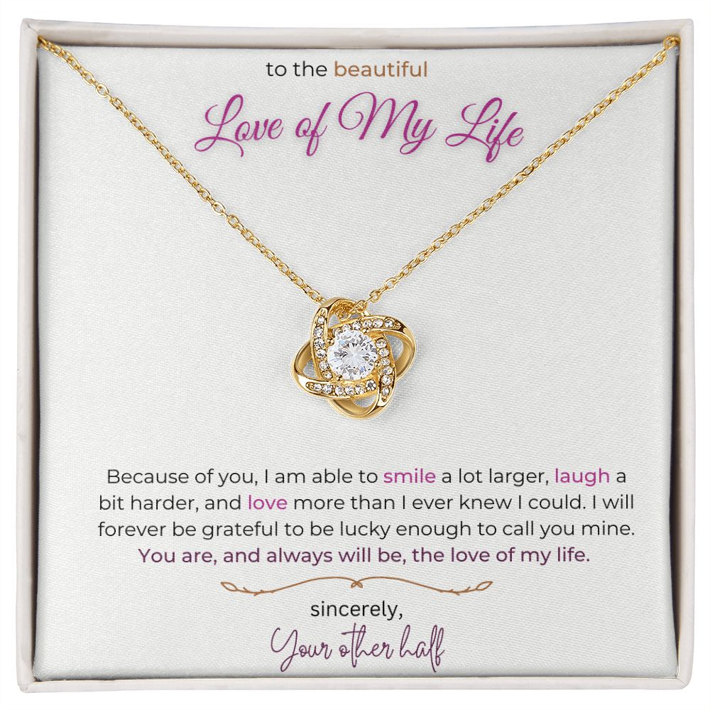 Love Knot Necklace (yellow and white gold)