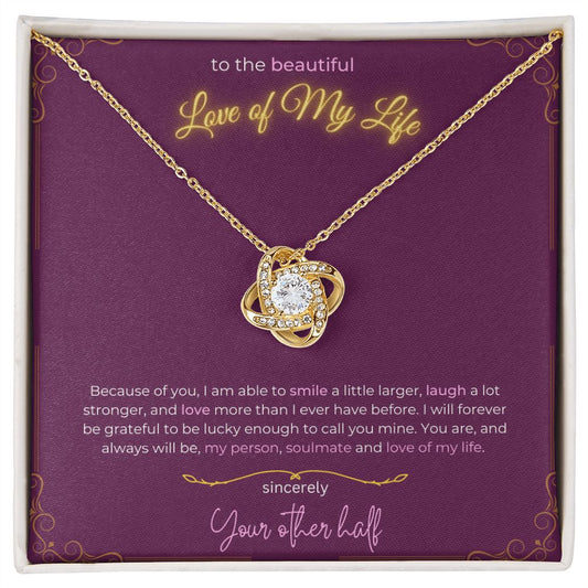Love Knot Necklace (yellow and white gold)