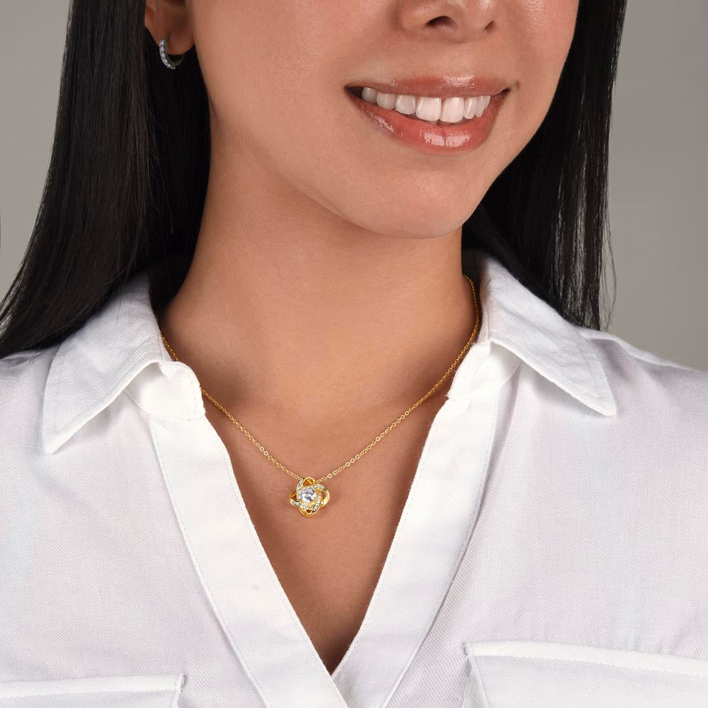 Love Knot Necklace (yellow and white gold)