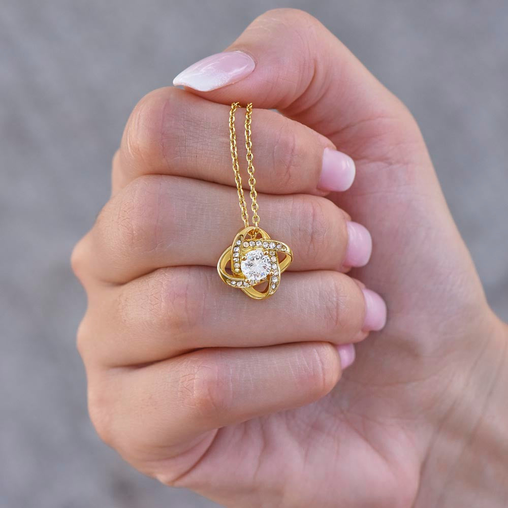 Love Knot Necklace (yellow and white gold)