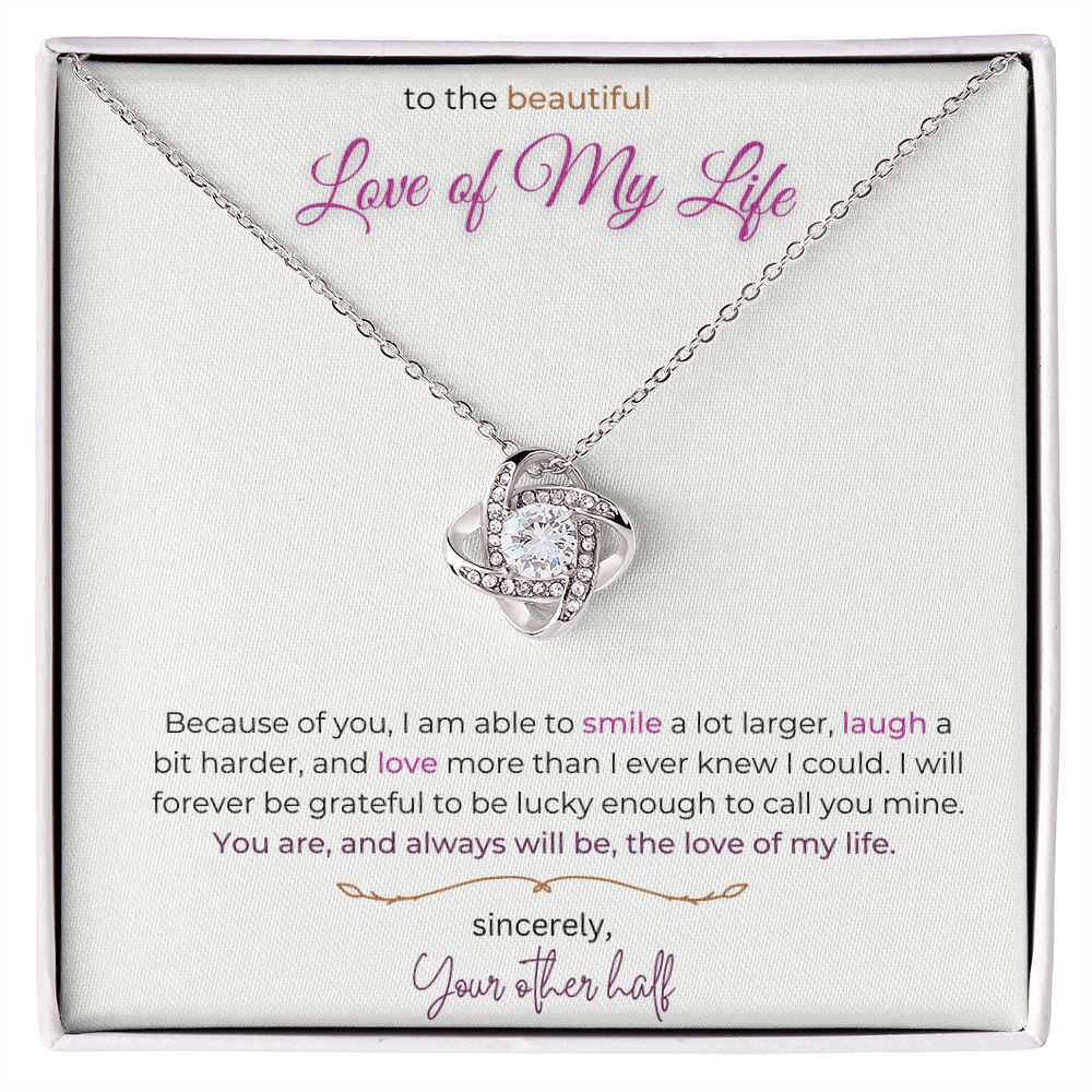 Love Knot Necklace (yellow and white gold)