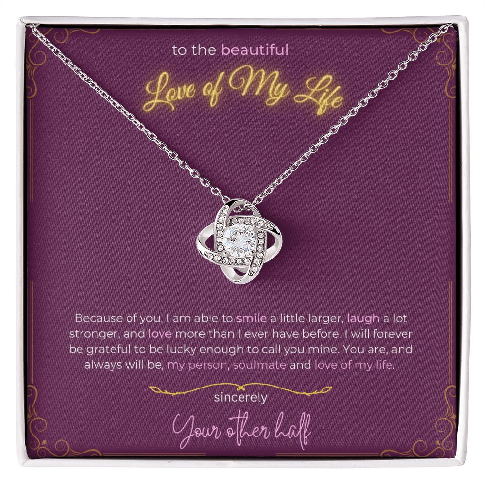 Love Knot Necklace (yellow and white gold)