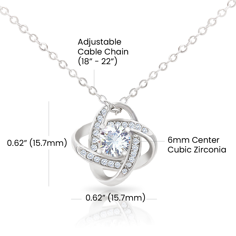 Love Knot Necklace (yellow and white gold)