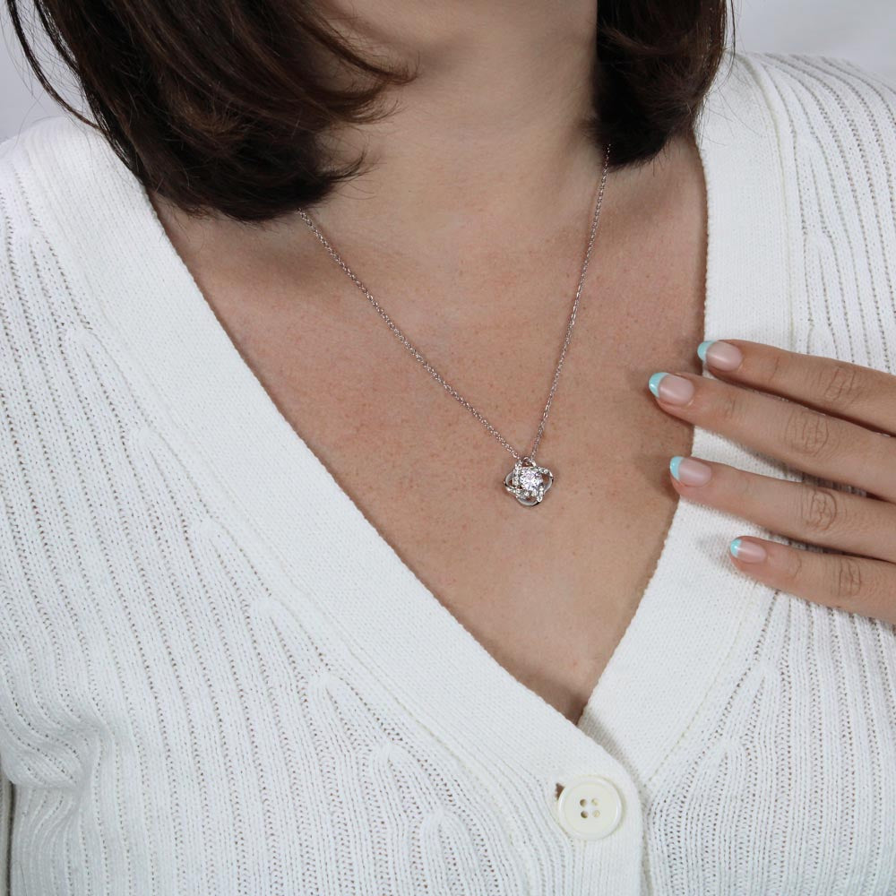 Love Knot Necklace (yellow and white gold)