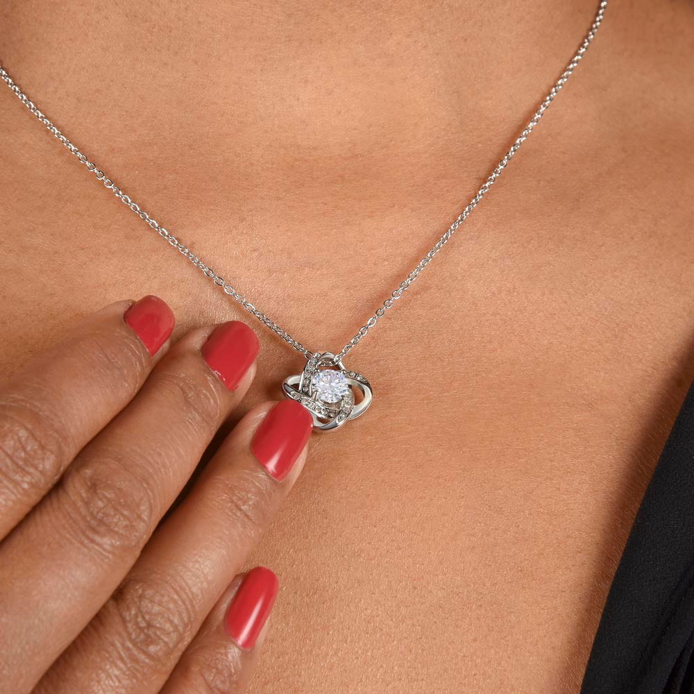 Love Knot Necklace (yellow and white gold)