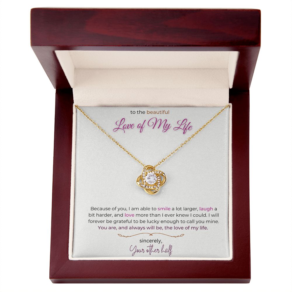 Love Knot Necklace (yellow and white gold)