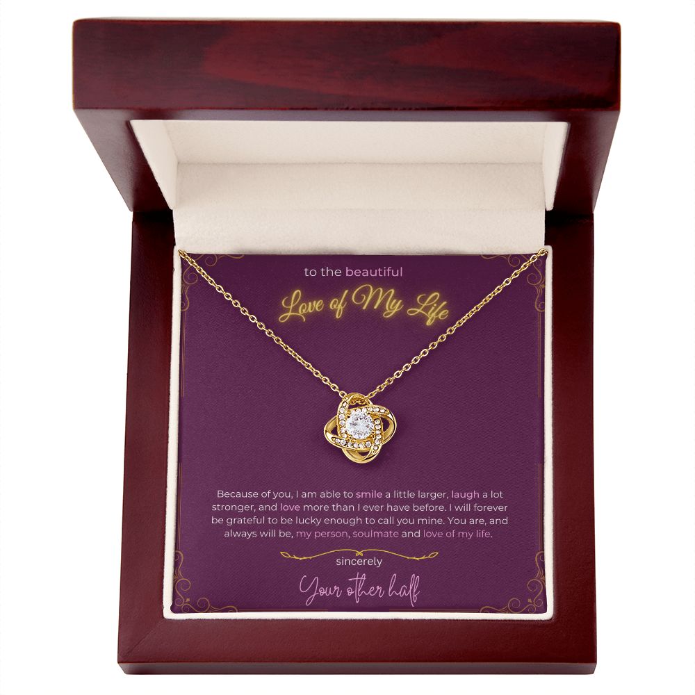 Love Knot Necklace (yellow and white gold)