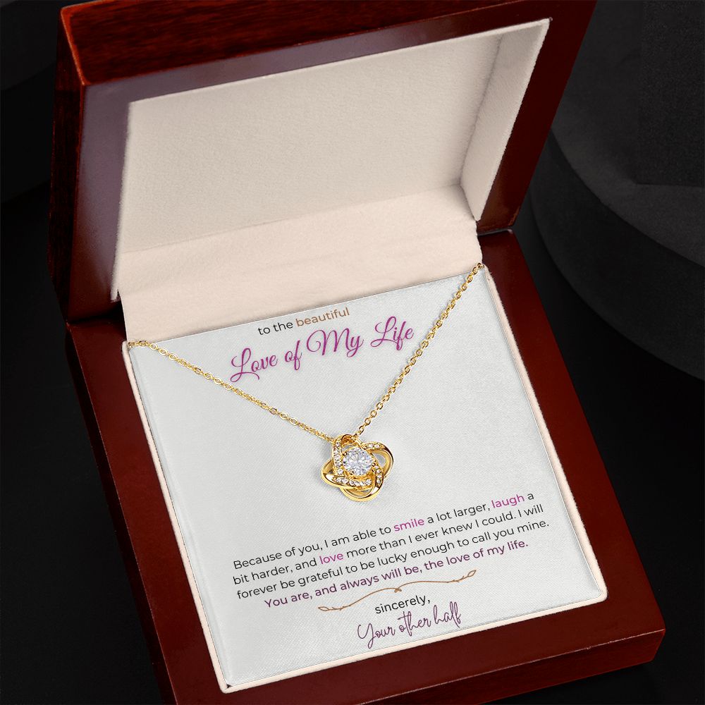 Love Knot Necklace (yellow and white gold)