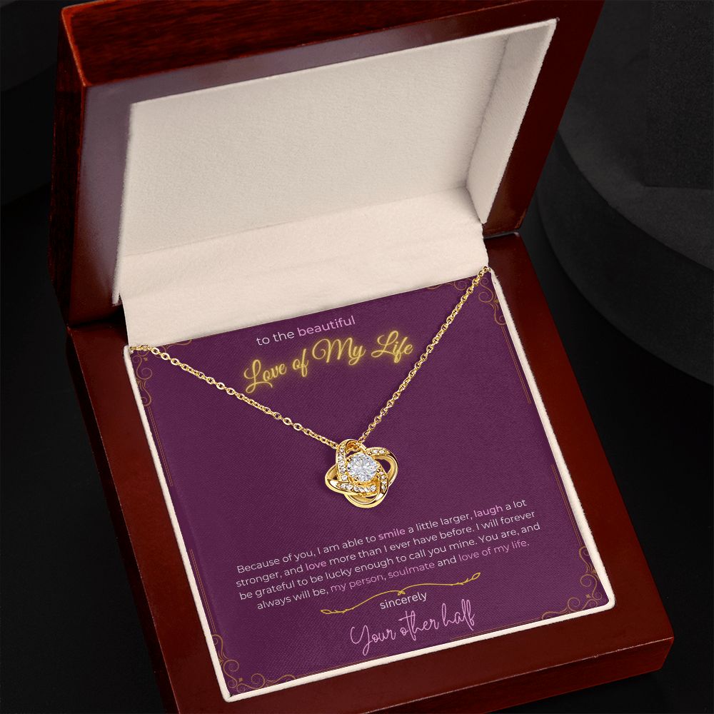 Love Knot Necklace (yellow and white gold)