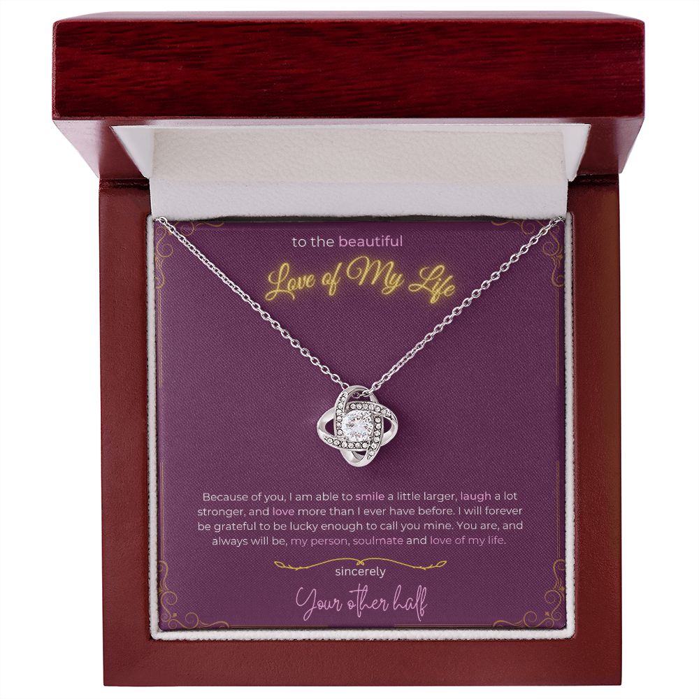 Love Knot Necklace (yellow and white gold)