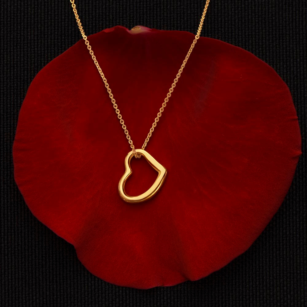 Heart Necklace (White and Yellow Gold)
