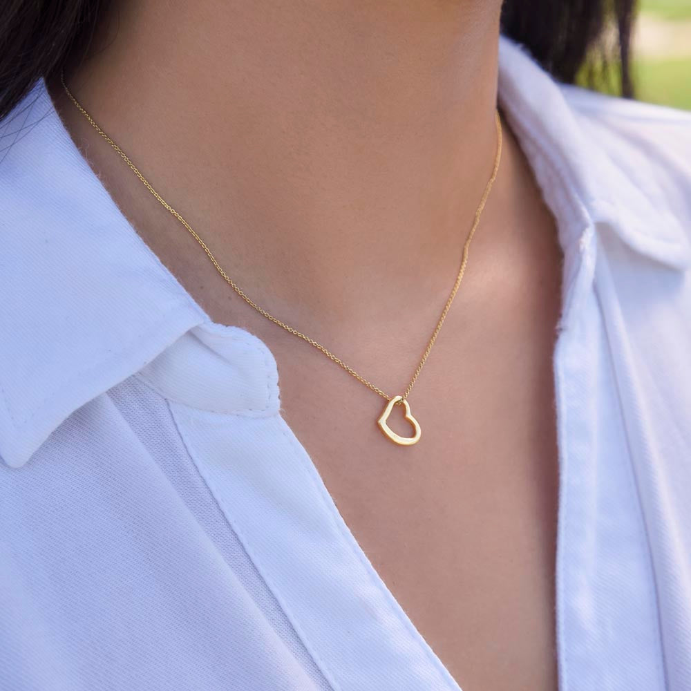 Heart Necklace (White and Yellow Gold)