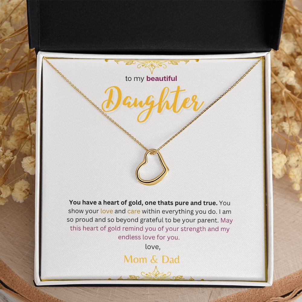 Heart Necklace (White and Yellow Gold)