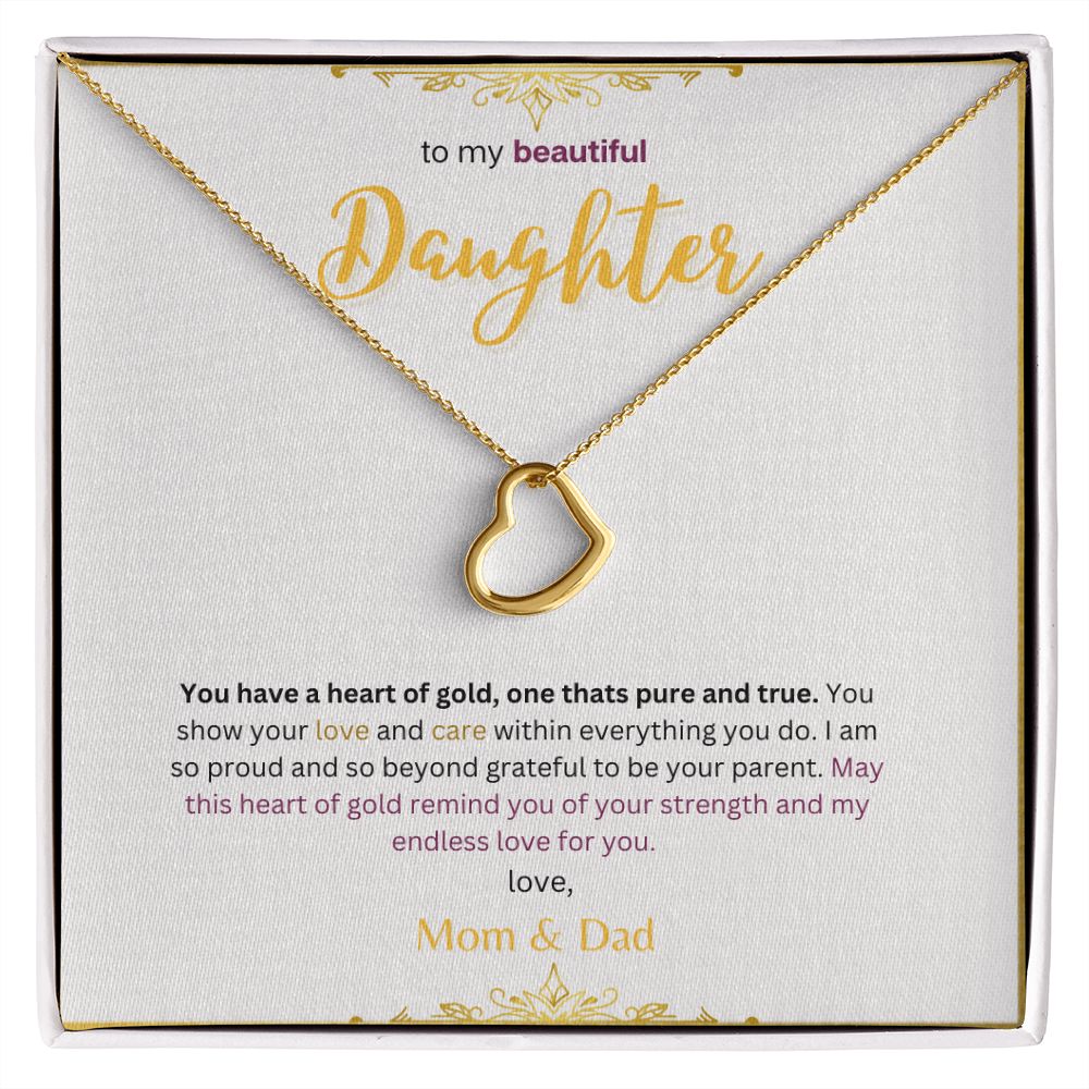 Heart Necklace (White and Yellow Gold)