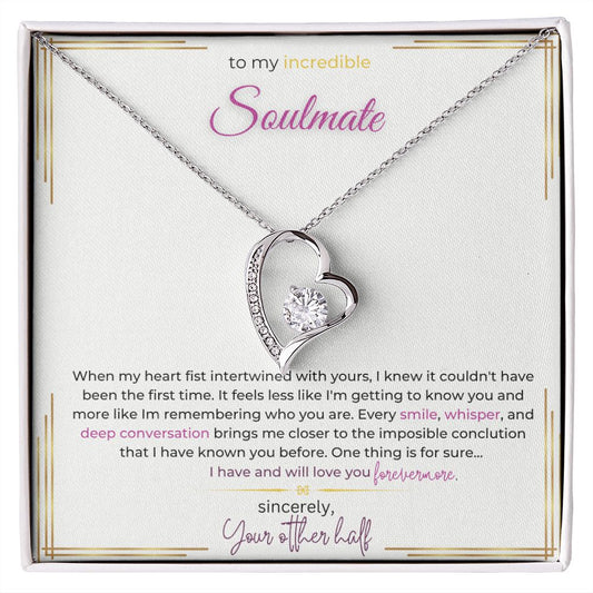 Forever Love Necklace (silver and yellow gold)