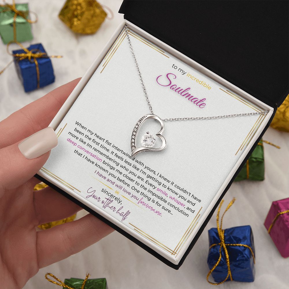 Forever Love Necklace (silver and yellow gold)